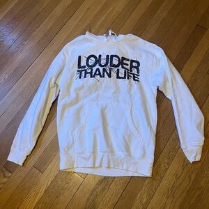 White Louder Than Life Hoodie